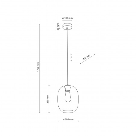Lampa wisząca szklana Elio 20cm - TK Lighting | Nowoczesny design