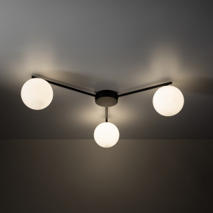 Plafon 3 szklane kule białe Elton 56,5cm TK Lighting