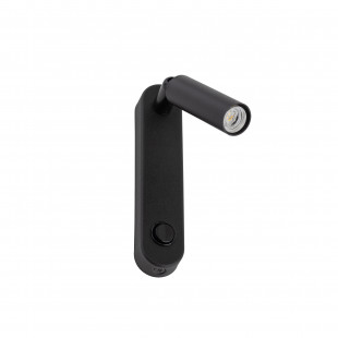 Kinkiet Enzo Long czarny z włącznikiem | TK Lighting