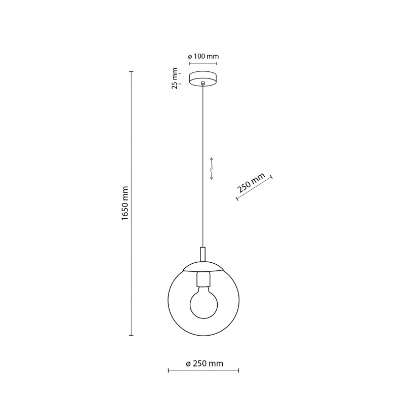 Lampa wisząca szklana Esme | TK Lighting - Elegancki design