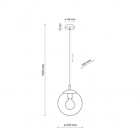 Lampa wisząca szklana Esme | TK Lighting - Elegancki design