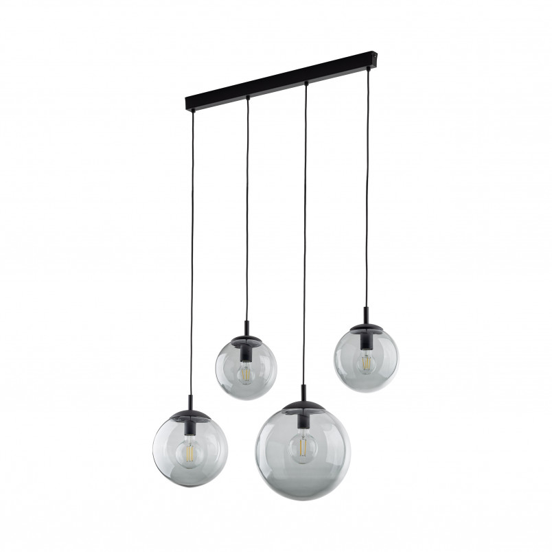 Lampa Wisząca Esme - 4 Kule Szklane, Grafitowa | TK Lighting