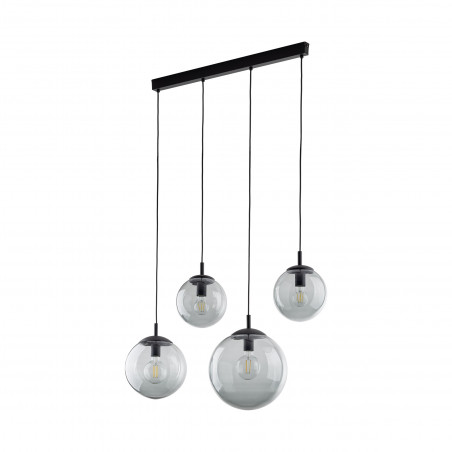Lampa Wisząca Esme - 4 Kule Szklane, Grafitowa | TK Lighting