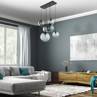 Lampa wisząca Esme VI - szklane kule, grafit | TK Lighting