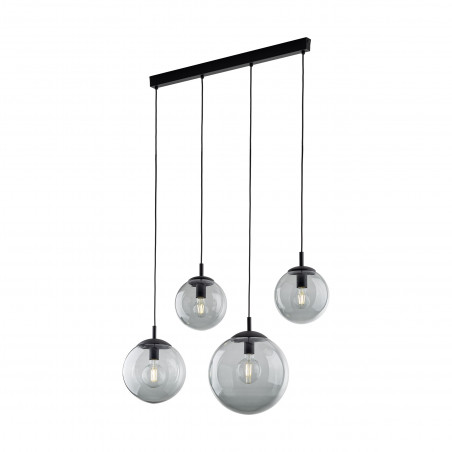 Lampa Wisząca Esme - 4 Kule Szklane, Grafitowa | TK Lighting