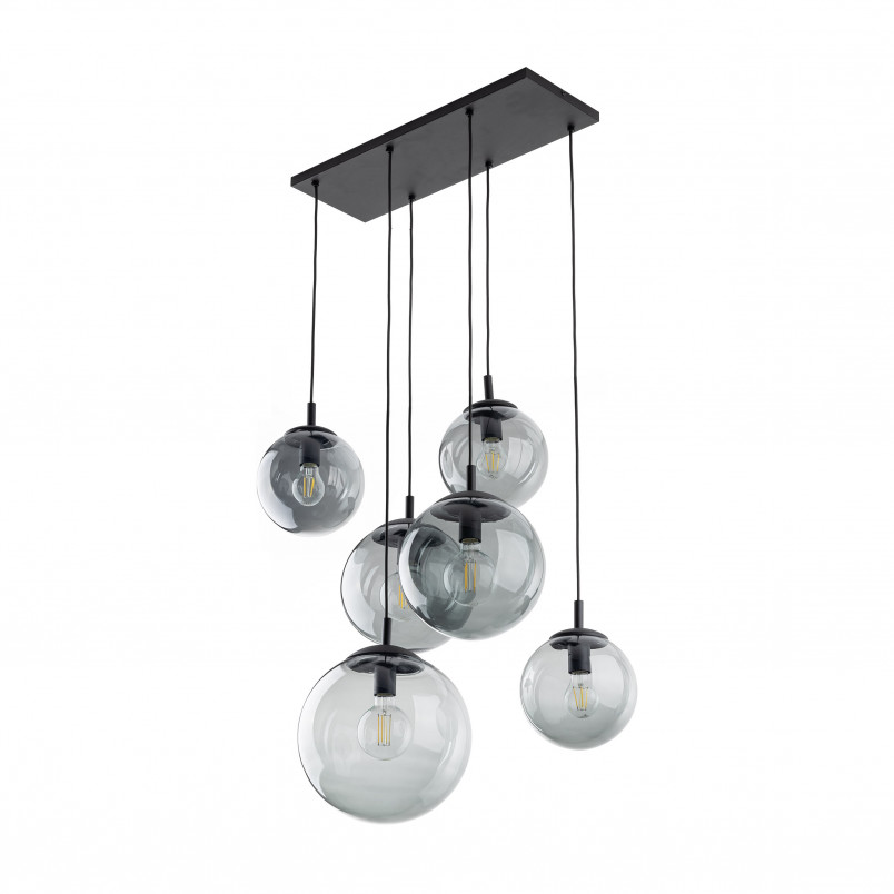 Lampa wisząca Esme VI - szklane kule, grafit | TK Lighting
