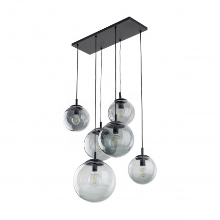 Lampa wisząca Esme VI - szklane kule, grafit | TK Lighting