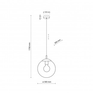 Lampa wisząca szklana Esme | TK Lighting - Elegancki design