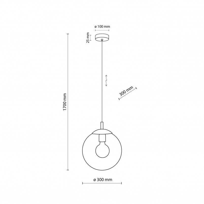 Lampa wisząca szklana Esme | TK Lighting - Elegancki design