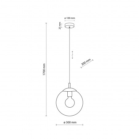 Lampa wisząca szklana Esme | TK Lighting - Elegancki design