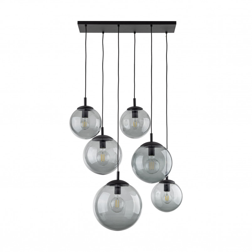 Lampa wisząca Esme VI - szklane kule, grafit | TK Lighting