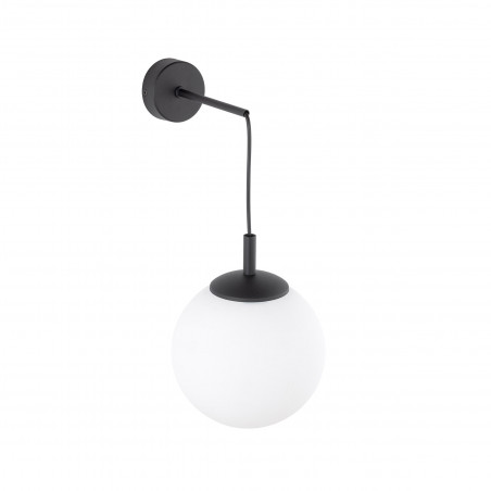 Kinkiet wiszący Esme TK Lighting - szklana kula, biały/czarny