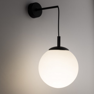 Kinkiet wiszący Esme TK Lighting - szklana kula, biały/czarny