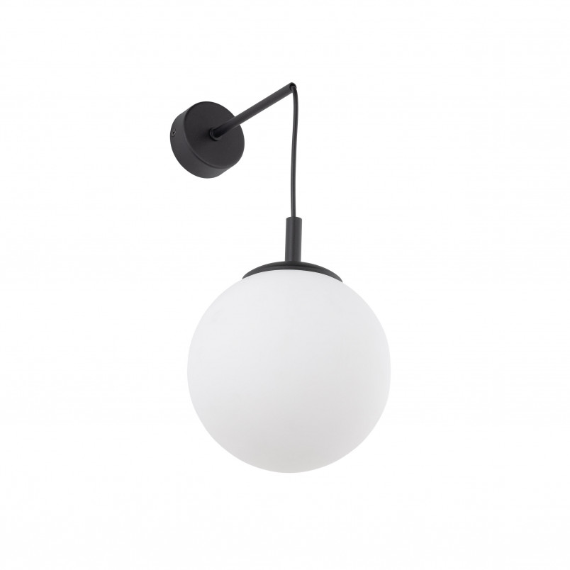 Kinkiet wiszący Esme TK Lighting - szklana kula, biały/czarny