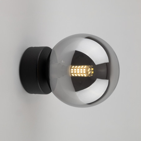 Kinkiet Estera TK Lighting - Szklana kula, Grafit | Światło