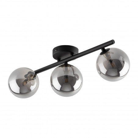 Plafon szklany Estera TK Lighting | 3 kule, grafit, lustrzany