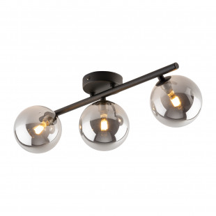 Plafon szklany Estera TK Lighting | 3 kule, grafit, lustrzany