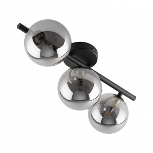 Plafon szklany Estera TK Lighting | 3 kule, grafit, lustrzany