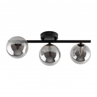 Plafon szklany Estera TK Lighting | 3 kule, grafit, lustrzany