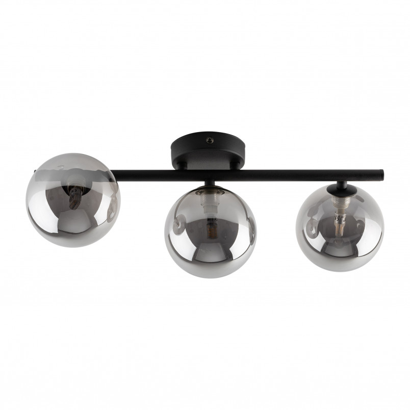 Plafon szklany Estera TK Lighting | 3 kule, grafit, lustrzany