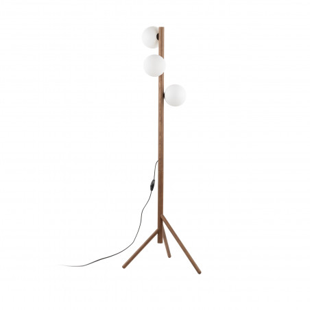 Lampa podłogowa Estera | Szkło, drewno, skandynawski design | TK Lighting