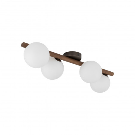 Plafon szklany Estera 4xG9 biały/orzech TK Lighting | Skandynawski
