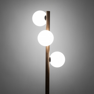 Lampa podłogowa Estera | Szkło, drewno, skandynawski design | TK Lighting