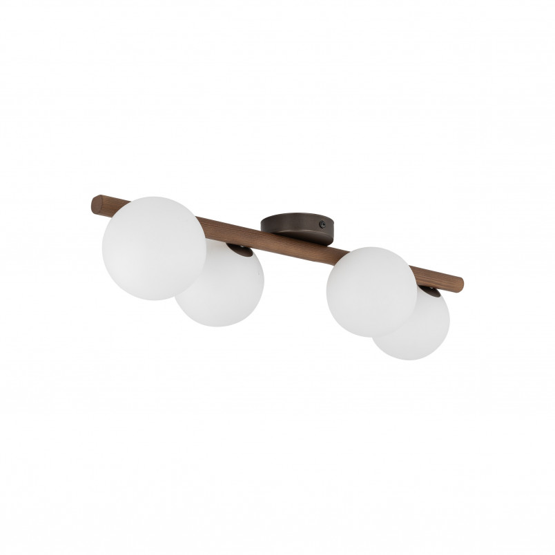 Plafon szklany Estera 4xG9 biały/orzech TK Lighting | Skandynawski