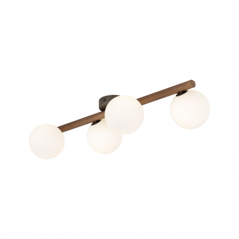 Plafon szklany Estera 4xG9 biały/orzech TK Lighting | Skandynawski