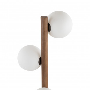Lampa podłogowa Estera | Szkło, drewno, skandynawski design | TK Lighting