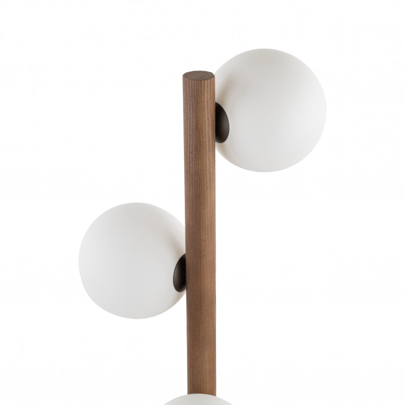 Lampa podłogowa Estera | Szkło, drewno, skandynawski design | TK Lighting