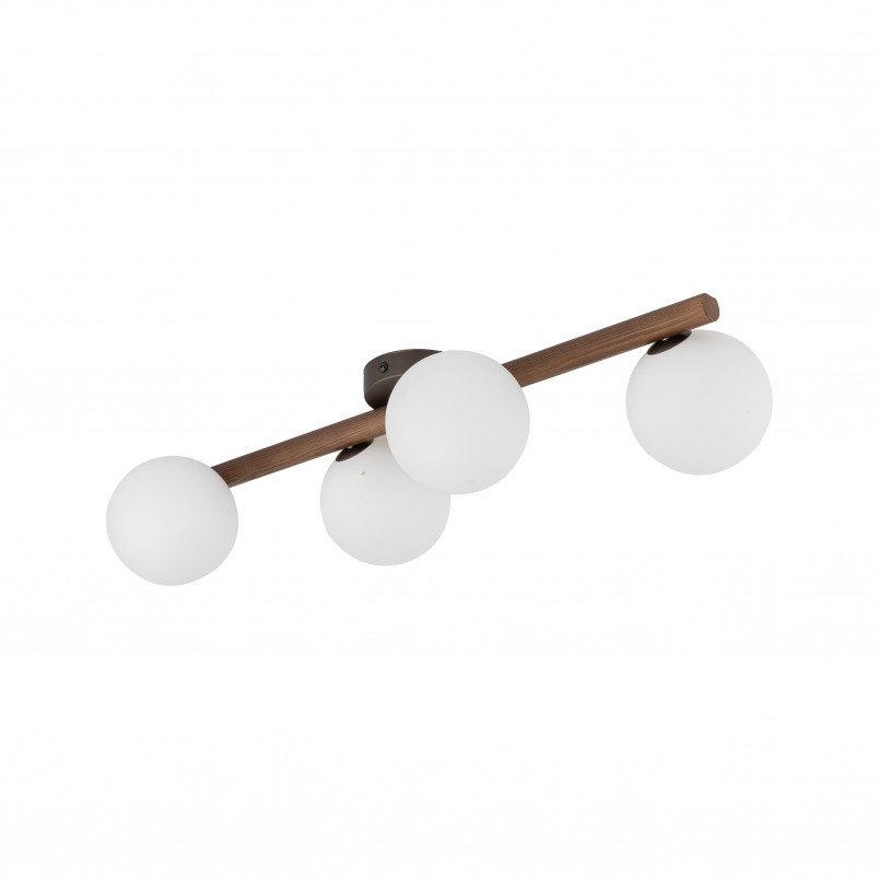 Plafon szklany Estera 4xG9 biały/orzech TK Lighting | Skandynawski