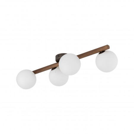 Plafon szklany Estera 4xG9 biały/orzech TK Lighting | Skandynawski