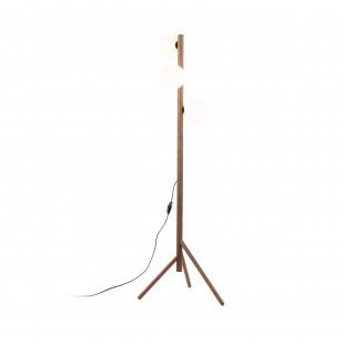 Lampa podłogowa Estera | Szkło, drewno, skandynawski design | TK Lighting