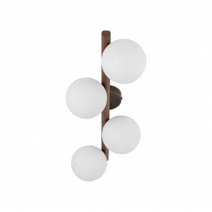 Plafon szklany Estera 4xG9 biały/orzech TK Lighting | Skandynawski