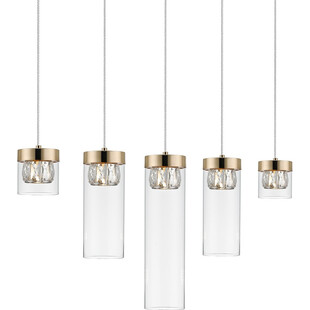 Lampa wisząca szklana glamour GEM V przeźroczysty/złoty marki ZumaLine