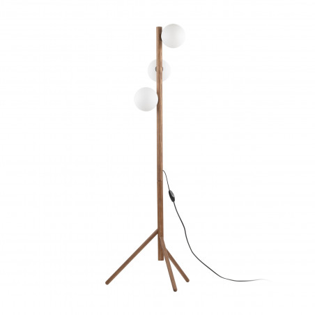 Lampa podłogowa Estera | Szkło, drewno, skandynawski design | TK Lighting