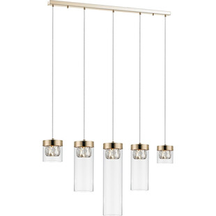 Lampa wisząca szklana glamour GEM V przeźroczysty/złoty marki ZumaLine