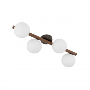 Plafon szklany Estera 4xG9 biały/orzech TK Lighting | Skandynawski
