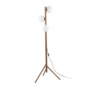 Lampa podłogowa Estera | Szkło, drewno, skandynawski design | TK Lighting