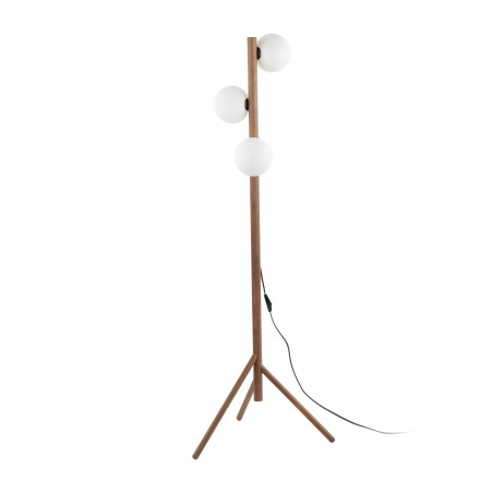 Lampa podłogowa Estera | Szkło, drewno, skandynawski design | TK Lighting