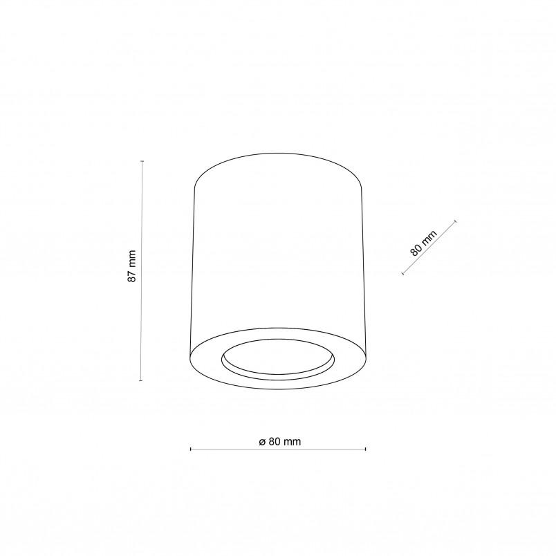 Lampa spot drewniana Eve 8cm | TK Lighting - Skandynawski Design