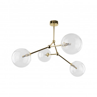 Lampa Sufitowa Fairy 4xG9 - Szkło Przezroczyste/Złote | TK Lighting