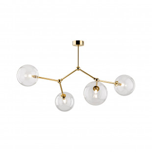 Lampa Sufitowa Fairy 4xG9 - Szkło Przezroczyste/Złote | TK Lighting
