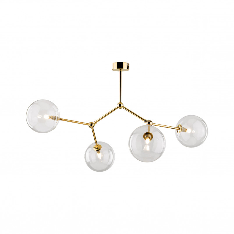 Lampa Sufitowa Fairy 4xG9 - Szkło Przezroczyste/Złote | TK Lighting