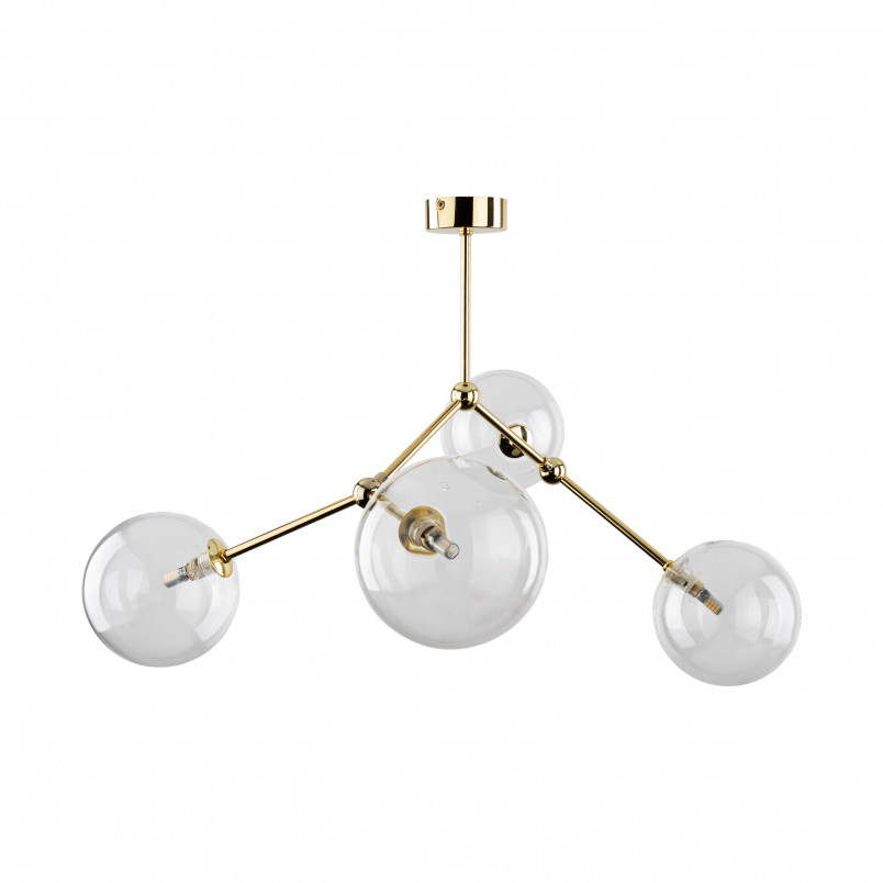 Lampa Sufitowa Fairy 4xG9 - Szkło Przezroczyste/Złote | TK Lighting