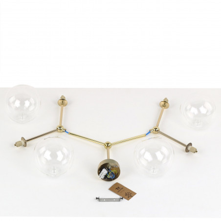 Lampa Sufitowa Fairy 4xG9 - Szkło Przezroczyste/Złote | TK Lighting
