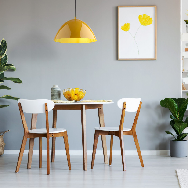 Lampa wisząca Faro Ochra TK Lighting | Żółta, Metalowa