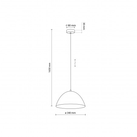 Lampa wisząca Faro Ochra TK Lighting | Żółta, Metalowa