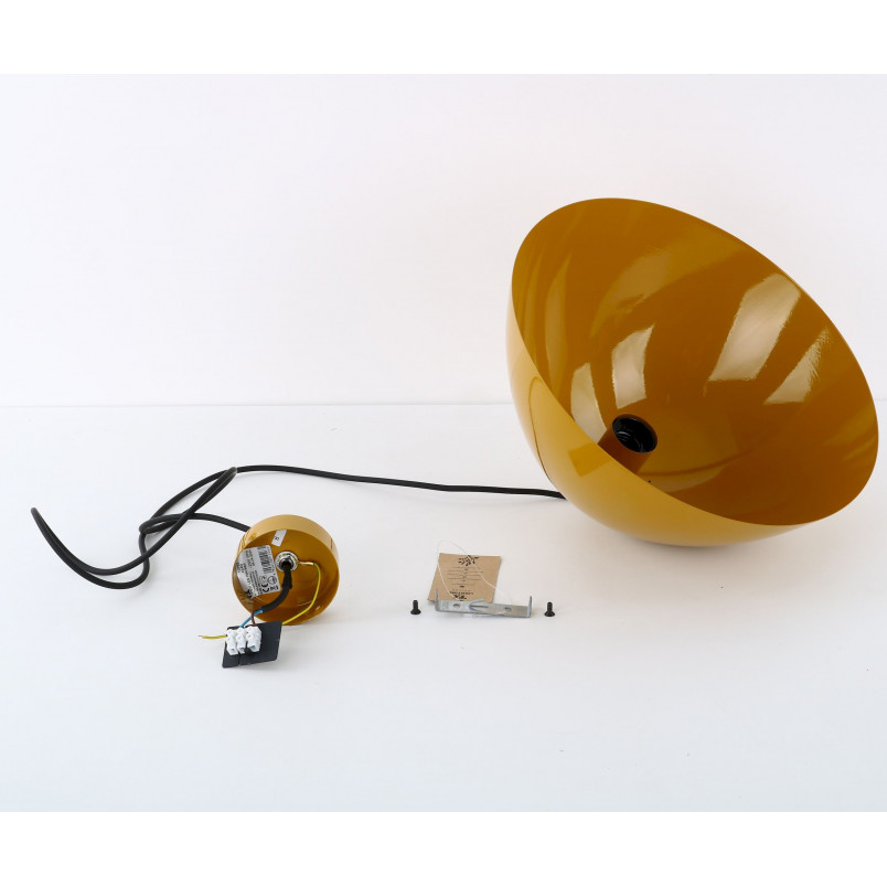 Lampa wisząca Faro Ochra TK Lighting | Żółta, Metalowa